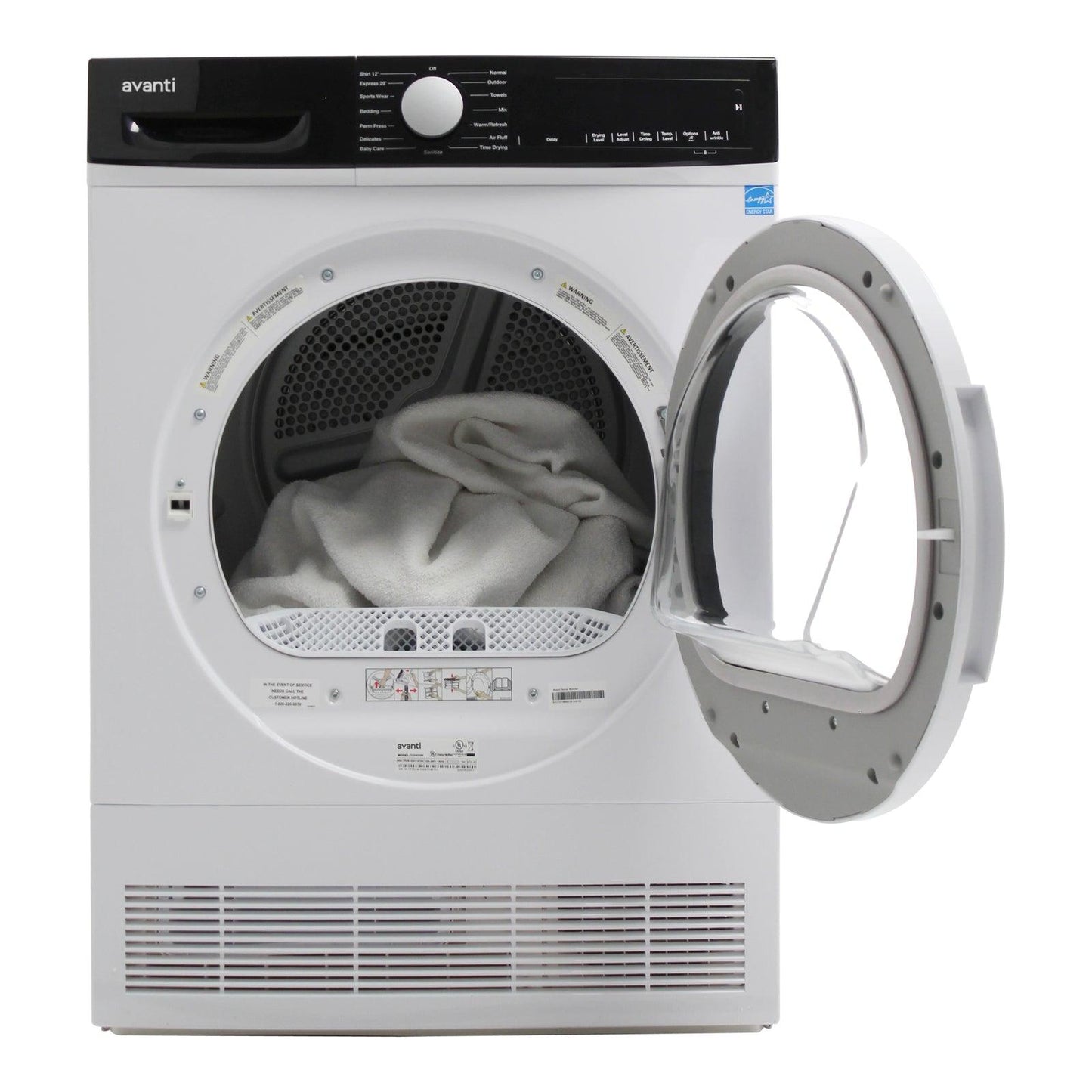 AVANTI FLD40V0W Avanti Front Load Clothes Dryer White - FLD40V0W