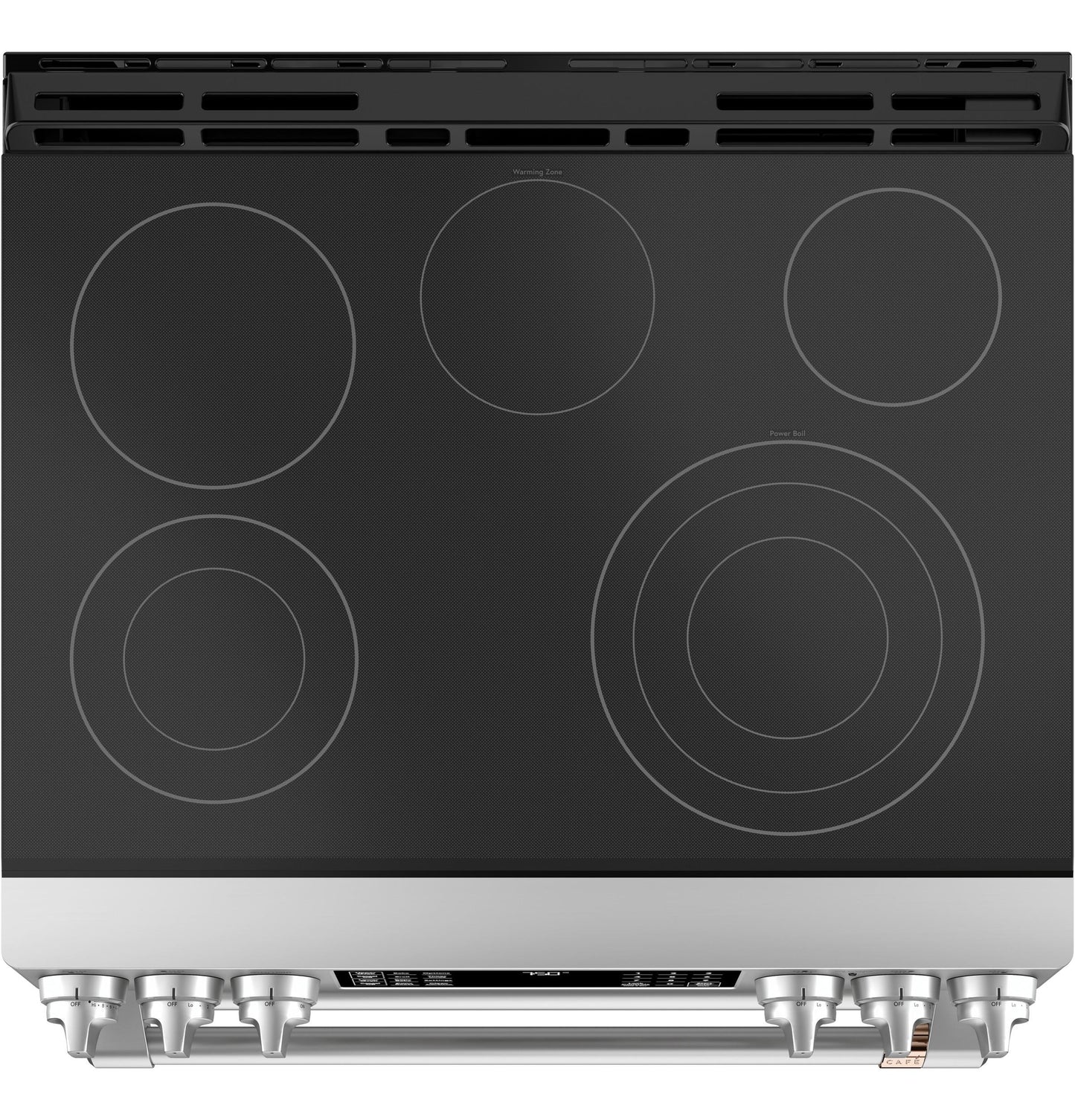 CAFE  30" Smart Slide-In, Front-Control, Radiant and Convection Double-Oven Range in Stainless Steel - CES750P2MS1
