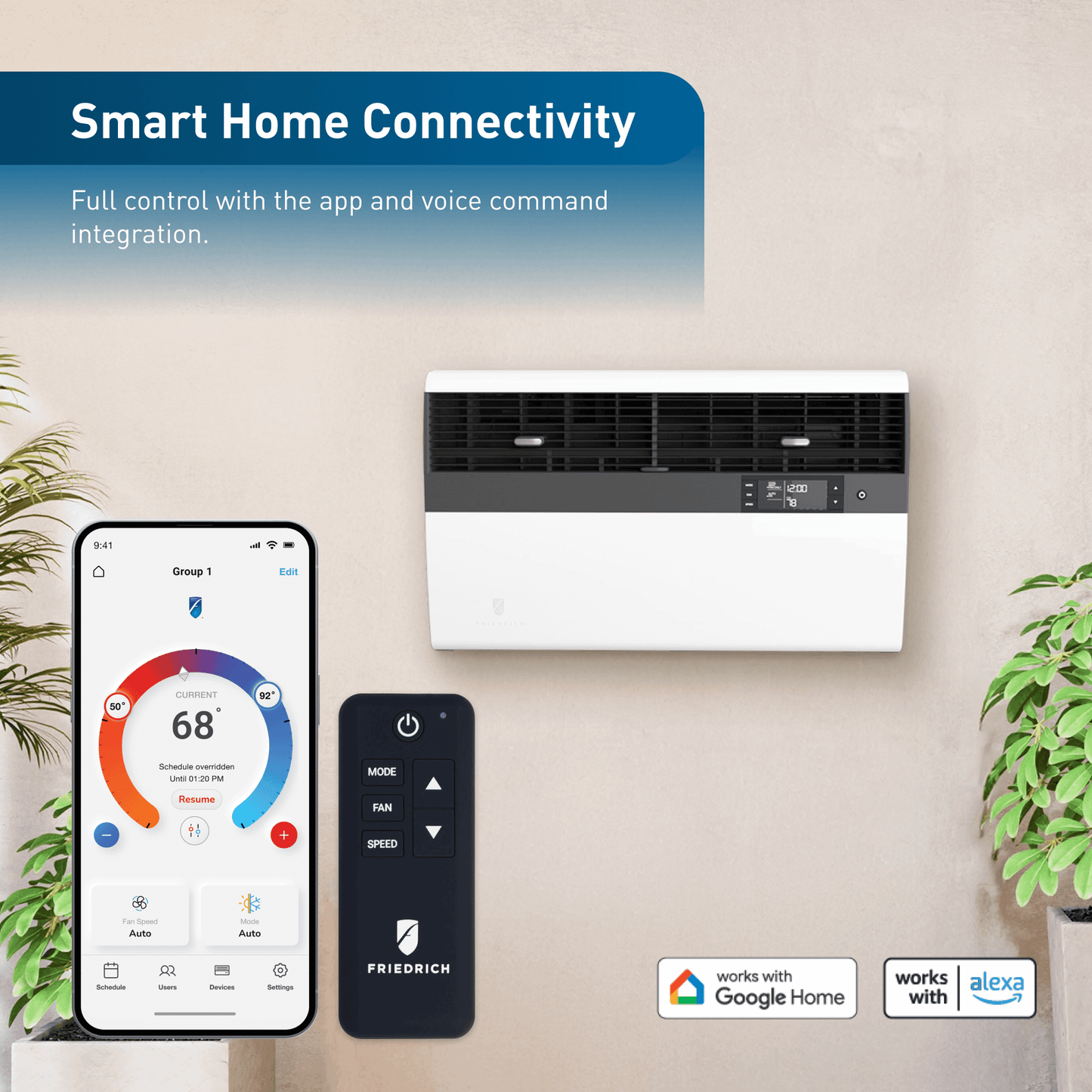 FRIEDRICH KHVS10B11A Friedrich K hl Inverter 10,000 BTU 115V Smart Window/Wall Air Conditioner with Heat Pump