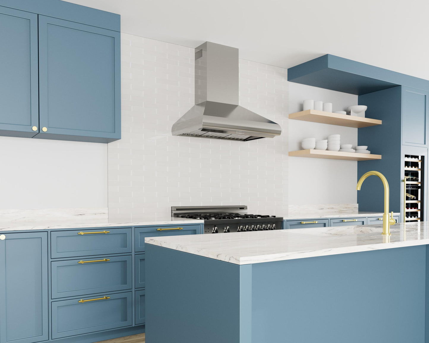 XO APPLIANCE XOVW36SC 36in Pro Wall Chimney Hood in Stainless Steel Rounded Lip 600/395 CFM in Stainless Steel - XOVW36SC
