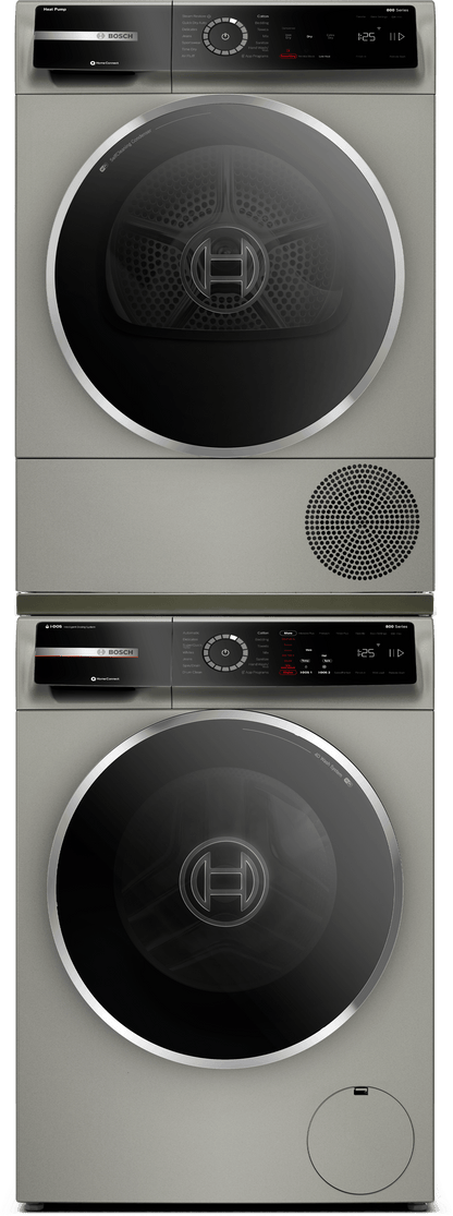 BOSCH WQB245AXUC 800 Series, heat pump dryer, Silver inox Silver