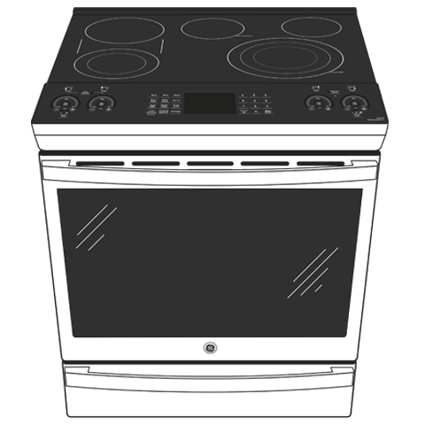 GE APPLIANCES PSS93BPTS GE Profile™ 30" Smart Slide-In Electric Convection Range with No Preheat Air Fry Black in Stainless Steel - PSS93BPTS