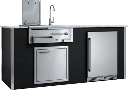 XO APPLIANCE XOGOKBARV1BL Factory Assembled, Appliance Ready Designer Island Black On White - XOGOKBARV1BL