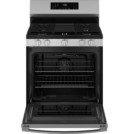 GE APPLIANCES GGF600AVSS GE® 30" Free-Standing Gas Convection Range with No Preheat Air Fry and EasyWash™ Oven Tray in Stainless Steel - GGF600AVSS