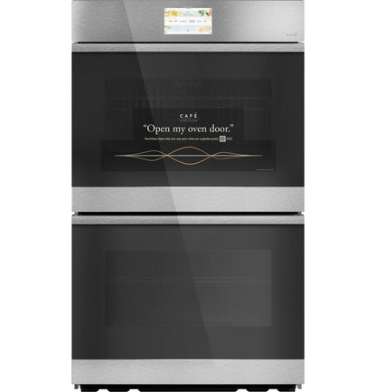 CAFE CTD90DM2NS5 CAFé 30" Smart Built-In Convection Double Wall Oven in Platinum Glass Gray - CTD90DM2NS5