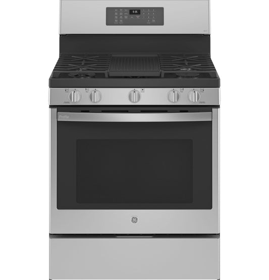 GE APPLIANCES PGB935YPFS GE Profile™ Smart 30" Free-Standing Self Clean Gas Fingerprint Resistant Range with No Preheat Air Fry in Stainless Steel - PGB935YPFS