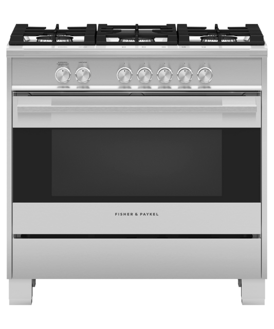 FISHER & PAYKEL OR36SDG4X1 36" Series 7 Contemporary 5 Burner Gas Range in Stainless Steel - OR36SDG4X1