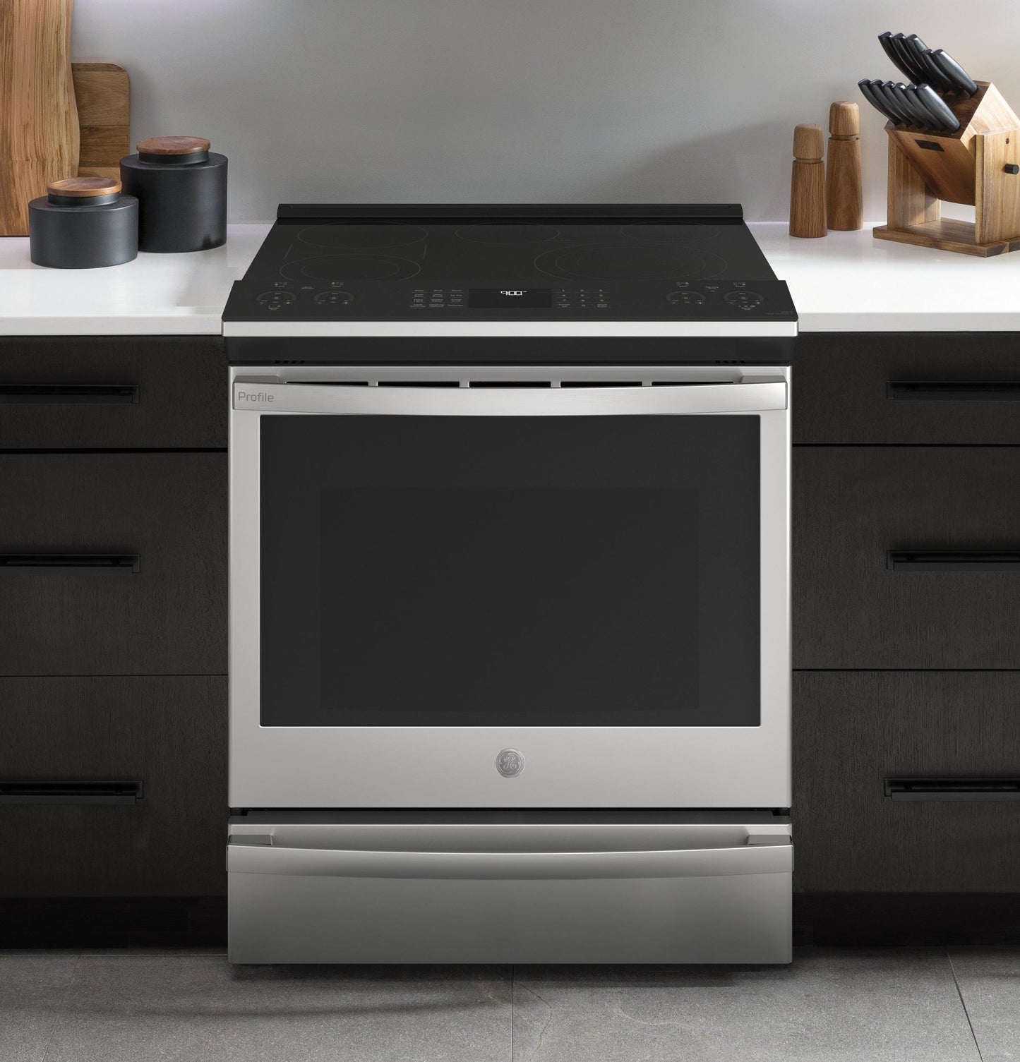 GE APPLIANCES PSS93YPFS GE Profile™ 30" Smart Slide-In Electric Convection Fingerprint Resistant Range with No Preheat Air Fry in Stainless Steel - PSS93YPFS