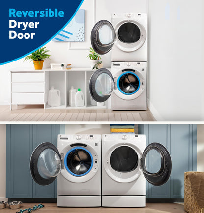 GE APPLIANCES GFD35GSSYWW GE ENERGY STAR 7.8 cu. ft. Capacity Smart Front Load Gas Dryer White - GFD35GSSYWW