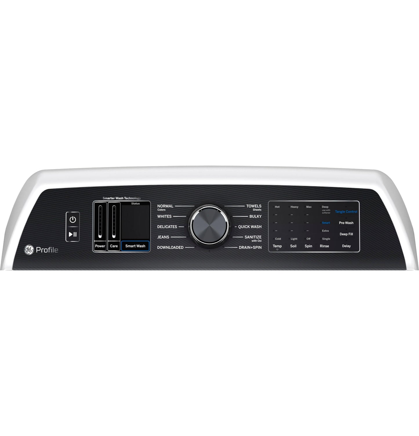 GE APPLIANCES PTW705BSTWS GE Profile™ ENERGY STAR® 5.3 cu. ft. Capacity Washer with Smarter Wash Technology and FlexDispense™ White