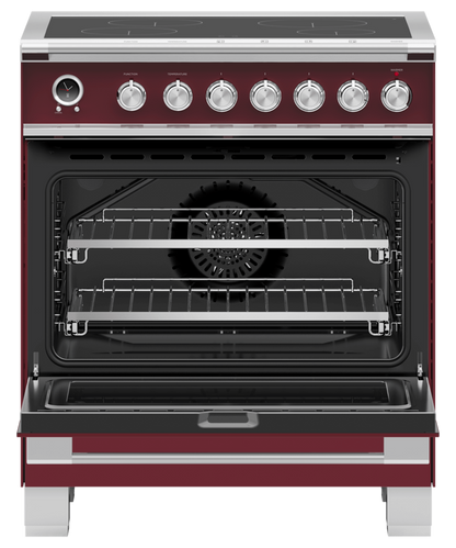 FISHER & PAYKEL OR30SCI6R1 30" Series 9 Classic 4 Zone Induction Self-Cleaning Range Red - OR30SCI6R1