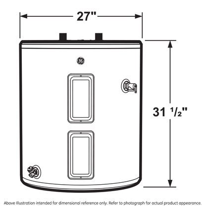 GE APPLIANCES 36 Gallon Top Port Lowboy Electric Water Heater Gray - GE40L08BAM