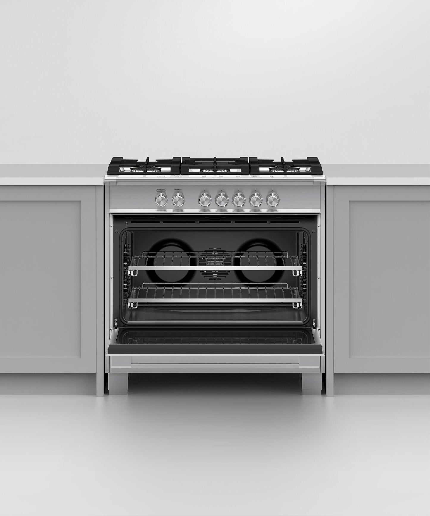 FISHER & PAYKEL OR36SCG4X1 36" Series 7 Classic 5 Burner Gas Range in Stainless Steel - OR36SCG4X1