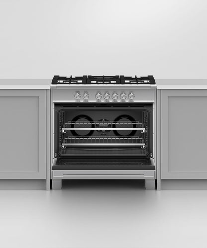 FISHER & PAYKEL OR36SCG4X1 36" Series 7 Classic 5 Burner Gas Range in Stainless Steel - OR36SCG4X1
