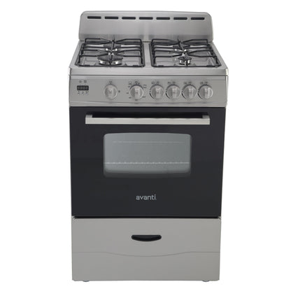AVANTI GR2416CSS Avanti 24" Gas Range - in Stainless Steel - GR2416CSS