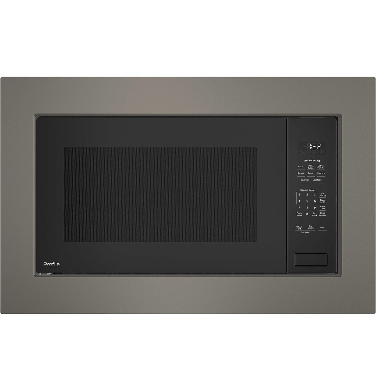 GE APPLIANCES PCWK22U1WDD GE Profile™ 2.2 Cu. Ft. Built-In Sensor Microwave Oven Gray - PCWK22U1WDD