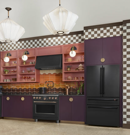 CAFE CJE23DP3WD1 CAFé™ ENERGY STAR® 23.2 Cu. Ft. Smart Counter-Depth 4-Door French-Door Refrigerator With Dual-Dispense AutoFill Pitcher Black - CJE23DP3WD1