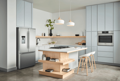 BOSCH B36FD52SNS 500 Series, French Door Bottom freezer, multi door, 36'', Brushed steel (with anti-fingerprint), Total No Frost in Stainless Steel - B36FD52SNS