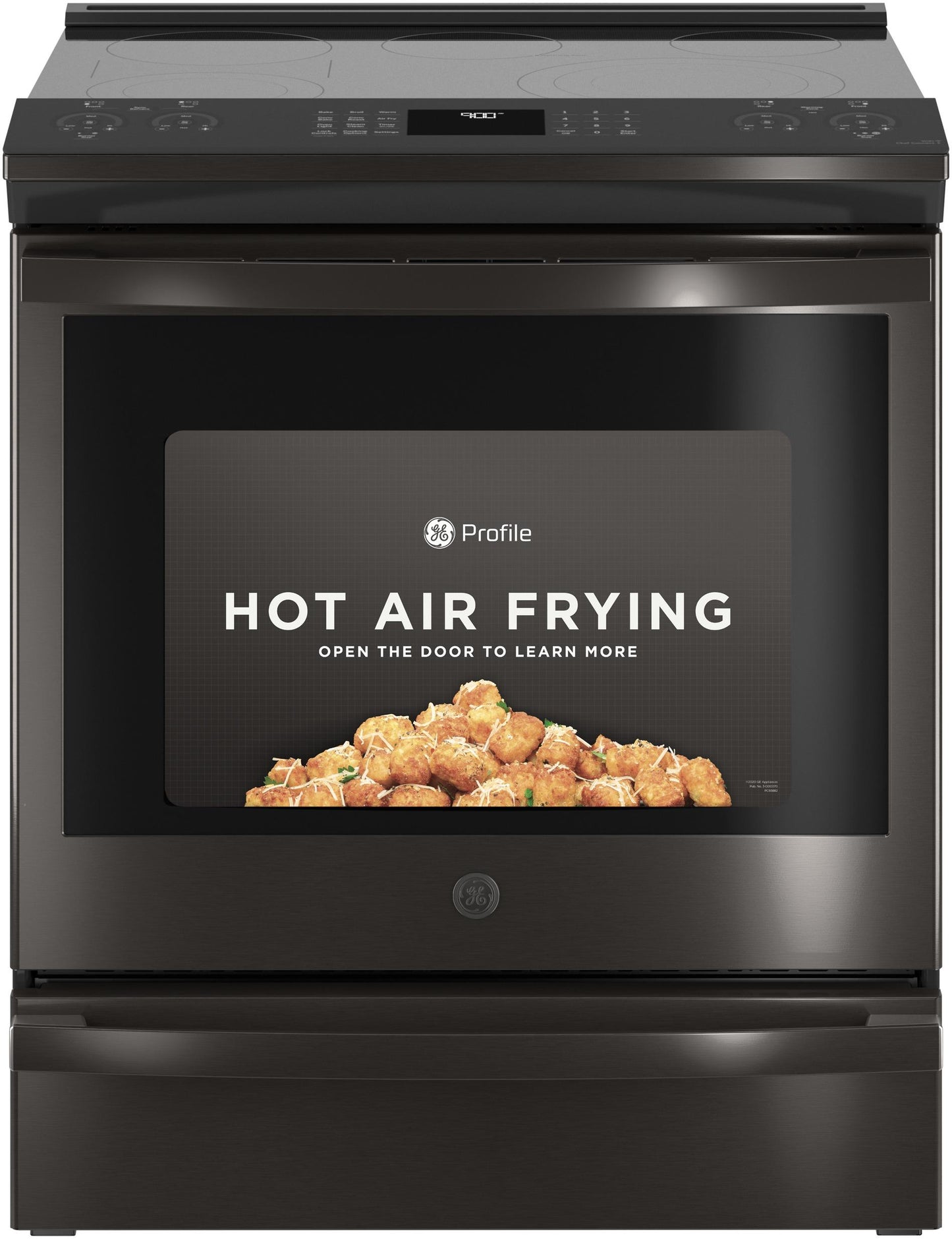 GE APPLIANCES PSS93BPTS GE Profile™ 30" Smart Slide-In Electric Convection Range with No Preheat Air Fry Black in Stainless Steel - PSS93BPTS