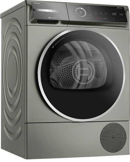 BOSCH WQB245AXUC 800 Series, heat pump dryer, Silver inox Silver
