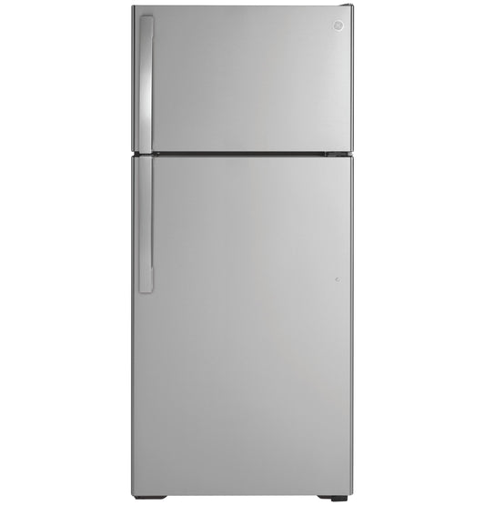 GE APPLIANCES 16.6 Cu. Ft. Top-Freezer Refrigerator in Stainless Steel - GTS17GSNRSS