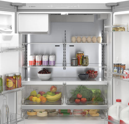 BOSCH B36CD50SNS 500 Series French Door Bottom Mount Refrigerator 36" Stainless steel (with anti-fingerprint), Total No Frost in Stainless Steel - B36CD50SNS