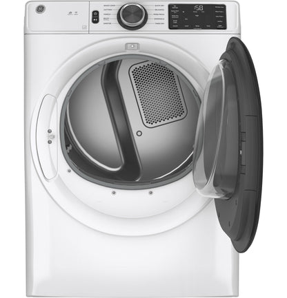 GE APPLIANCES GE 7.8 cu. ft. Capacity Smart Front Load Gas Dryer with Sanitize Cycle White - GFD55GSSNWW
