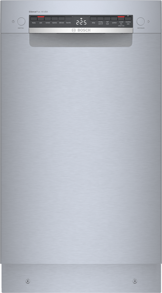 BOSCH SPE53C55UC 300 Series, built-under dishwasher, 17 3/4'', Brushed steel anti-fingerprint in Stainless Steel - SPE53C55UC