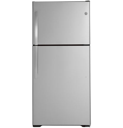 GE APPLIANCES GE 19.2 Cu. Ft. Top-Freezer Refrigerator in Stainless Steel - GTE19JSNRSS