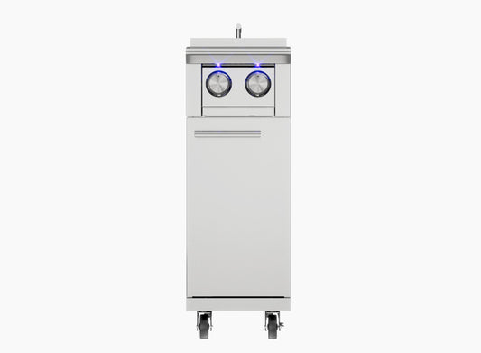 XO APPLIANCE XOGCARTSBXLT Cart with side burner (add to grill cart/ships LP with NG conversion kit) - XOGCARTSBXLT