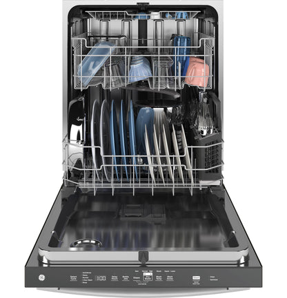 GE APPLIANCES GDT670SGVWW GE® ENERGY STAR® Top Control with in Stainless Steel Interior Dishwasher with Sanitize Cycle White - GDT670SGVWW