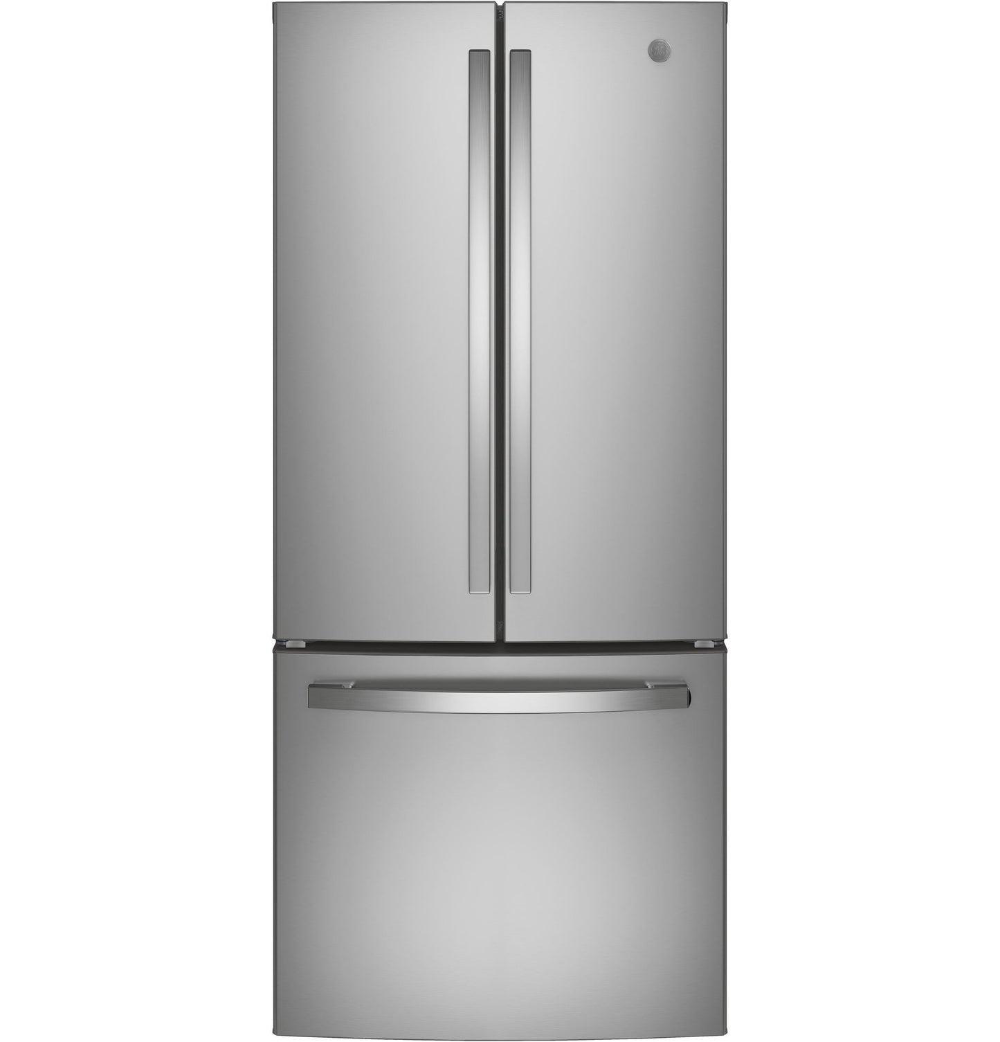 GE APPLIANCES 20.8 Cu. Ft. French-Door Refrigerator in Stainless Steel - GNE21FYKFS