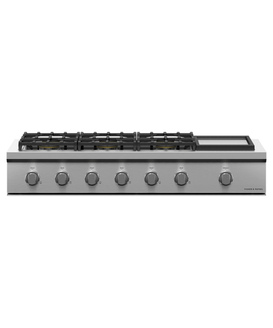 FISHER & PAYKEL CPV3486GDL 48" Series 9 6 Burner with Griddle Gas Rangetop in Stainless Steel - CPV3486GDL