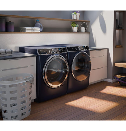 GE APPLIANCES PFD87ESPVRS GE Profile™ 7.8 cu. ft. Capacity Smart Front Load Electric Dryer with Steam and Sanitize Cycle Blue - PFD87ESPVRS