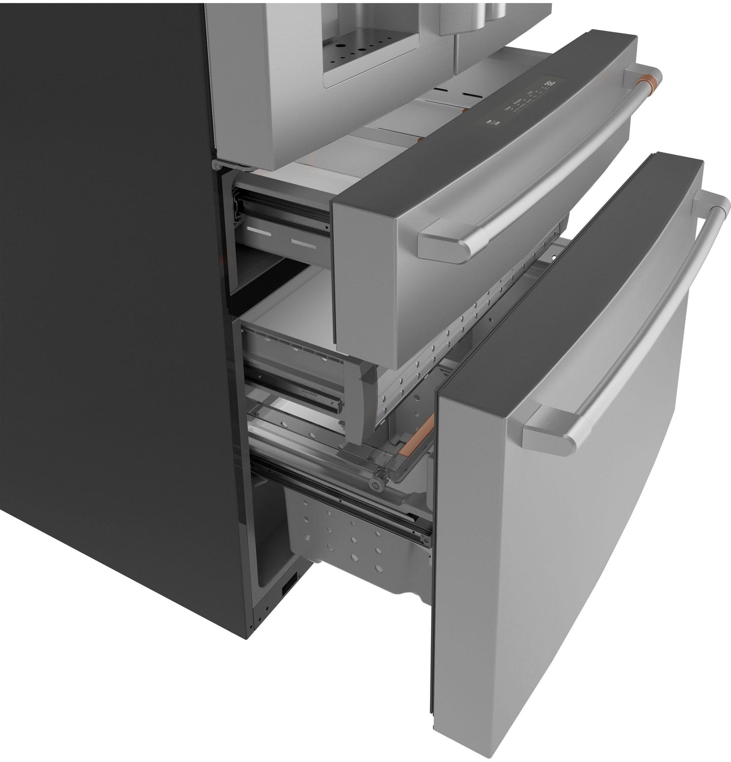 CAFE CXE22DP2PS1 CAFé™ ENERGY STAR 22.3 Cu. Ft. Smart Counter-Depth 4-Door French-Door Refrigerator in Stainless Steel - CXE22DP2PS1