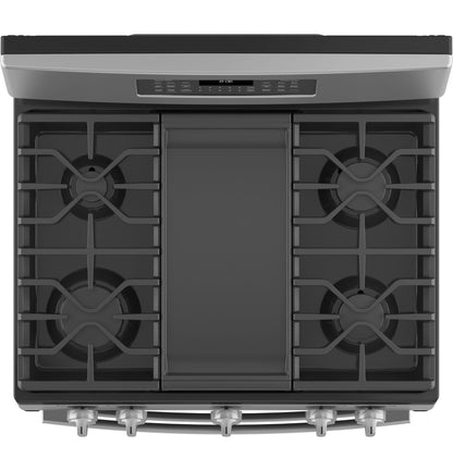 GE APPLIANCES GE 30" Free-Standing Gas Double Oven Convection Range in Stainless Steel - JGBS86SPSS