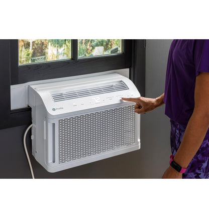 GE APPLIANCES AHTT08BC GE Profile ClearView™ 8,300 BTU Smart Ultra Quiet Window Air Conditioner for Medium Rooms up to 350 sq. ft. White - AHTT08BC