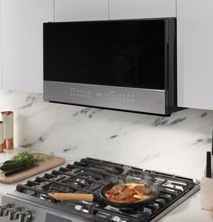 CAFE  2.1 Cu. Ft. Smart Over-the-Range Microwave Oven in Platinum Glass Gray - CVM721M2NS5