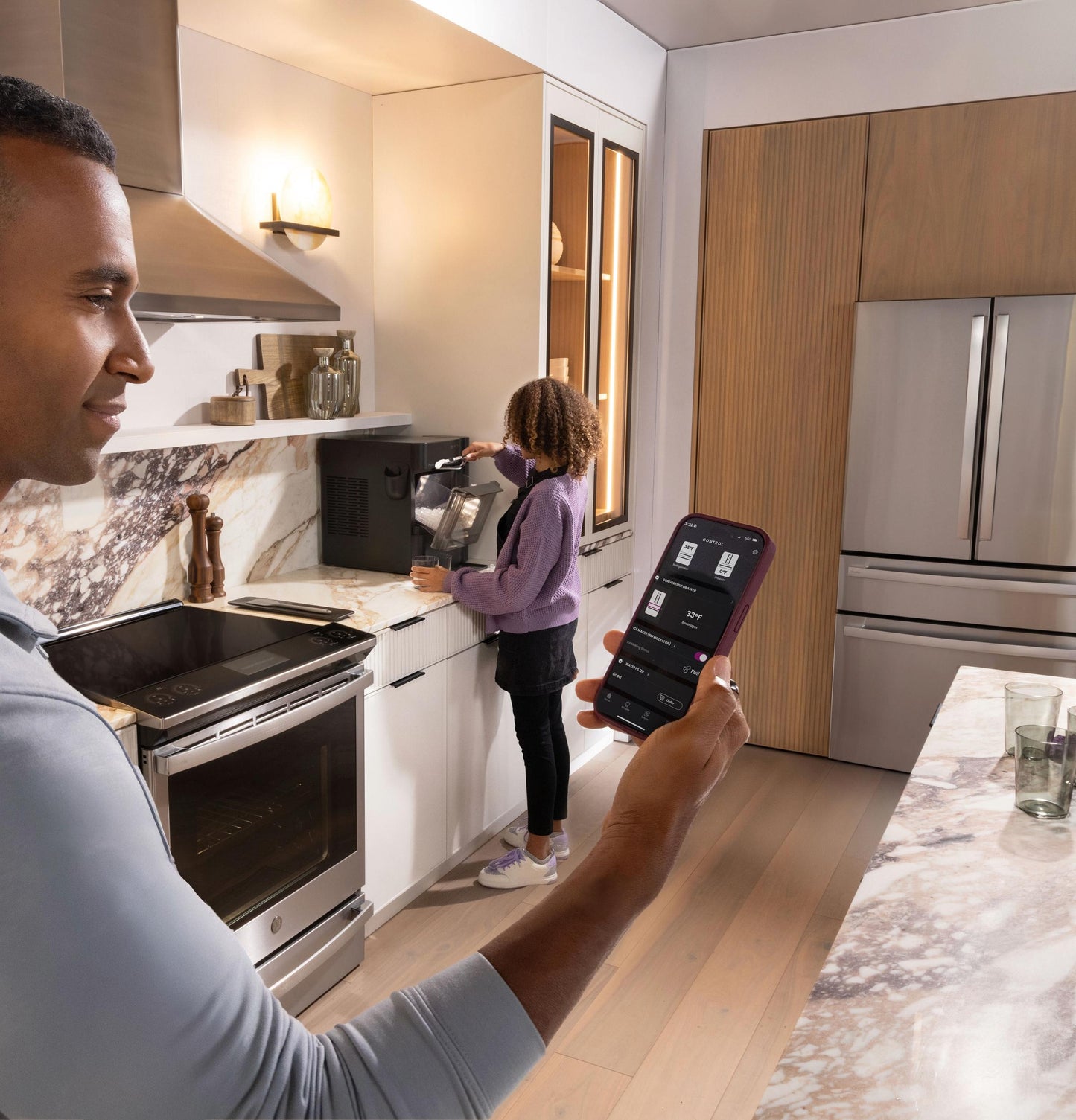 GE APPLIANCES PJD23BYWFS GE Profile™ ENERGY STAR® 23.3 Cu. Ft. Smart Counter-Depth Fingerprint Resistant 4-Door French-Door Refrigerator with Door In Door in Stainless Steel - PJD23BYWFS