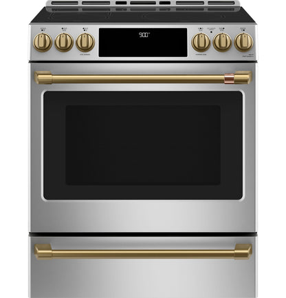 CAFE CHS900P2MS1 CAFé™ 30" Smart Slide-In, Front-Control, Induction and Convection Range with Warming Drawer in Stainless Steel - CHS900P2MS1
