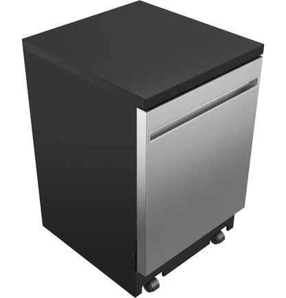 GE APPLIANCES GPT225SSLSS GE ENERGY STAR 24" in Stainless Steel Interior Portable Dishwasher with Sanitize Cycle in Stainless Steel - GPT225SSLSS