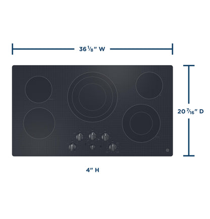 GE APPLIANCES JEP5036DTBB GE® 36" Built-In Knob Control Electric Cooktop Black - JEP5036DTBB