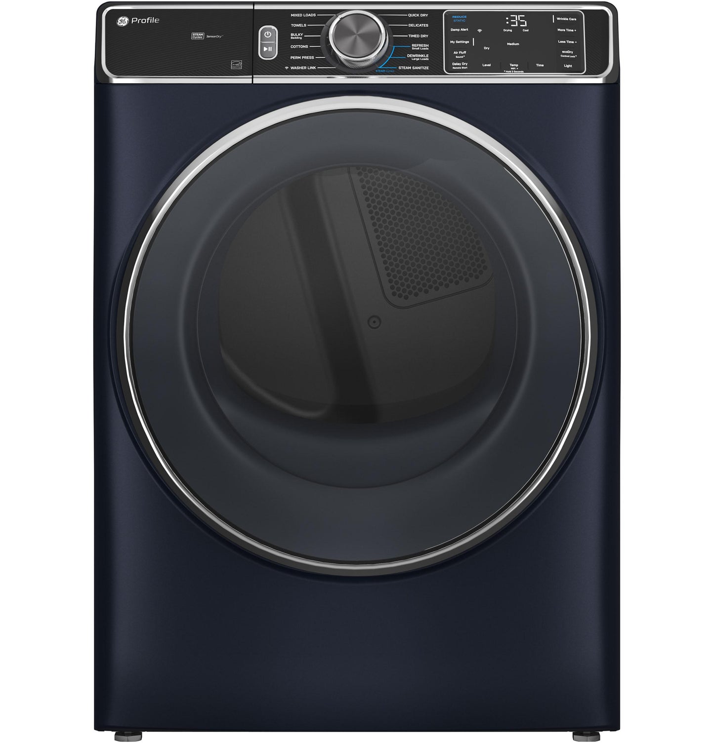 GE APPLIANCES PFD87GSPVRS GE Profile™ 7.8 cu. ft. Capacity Smart Front Load Gas Dryer with Steam and Sanitize Cycle Blue - PFD87GSPVRS