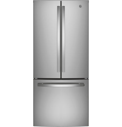 GE APPLIANCES 20.8 Cu. Ft. French-Door Refrigerator in Stainless Steel - GNE21FYKFS