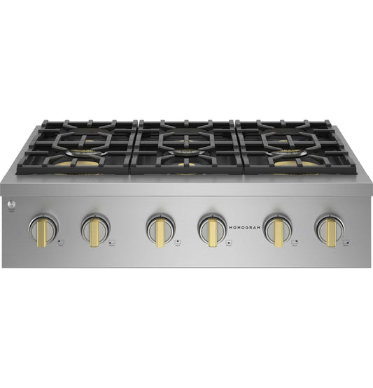 MONOGRAM Monogram 36" Professional Gas Rangetop with 6 Burners in Stainless Steel - ZGU366NTSS