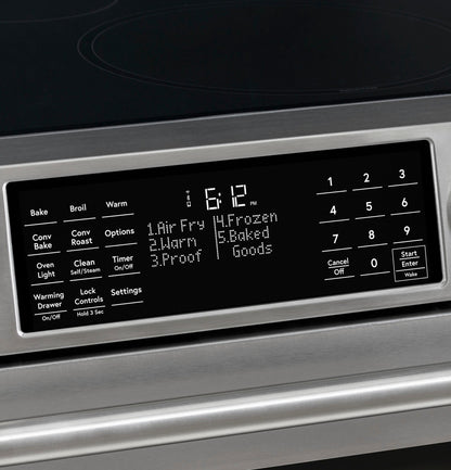CAFE CES700P2MS1 CAFé™ 30" Smart Slide-In, Front-Control, Radiant and Convection Range in Stainless Steel - CES700P2MS1