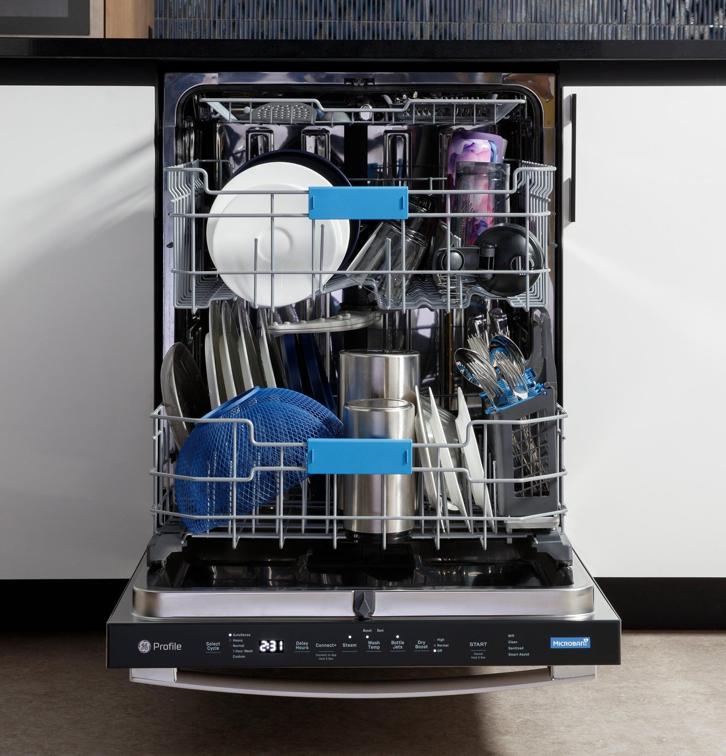 GE APPLIANCES PDT715SYVFS GE Profile™ ENERGY STAR® Fingerprint Resistant Top Control Stainless Interior Dishwasher with Microban™ Antimicrobial Technology in Stainless Steel - PDT715SYVFS