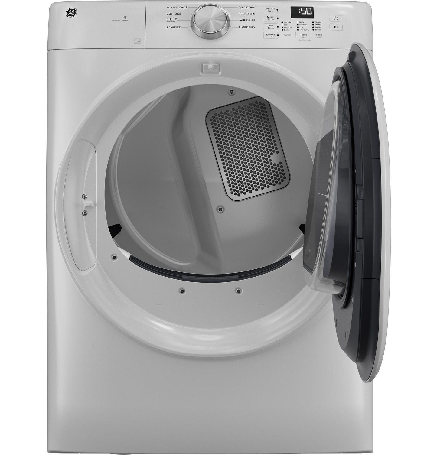 GE APPLIANCES GFD35GSSYWW GE ENERGY STAR 7.8 cu. ft. Capacity Smart Front Load Gas Dryer White - GFD35GSSYWW