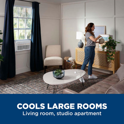 GE APPLIANCES AWCS14WWF GE® 14,000 BTU Smart Electronic Window Air Conditioner for Large Rooms up to 700 sq. ft. White - AWCS14WWF