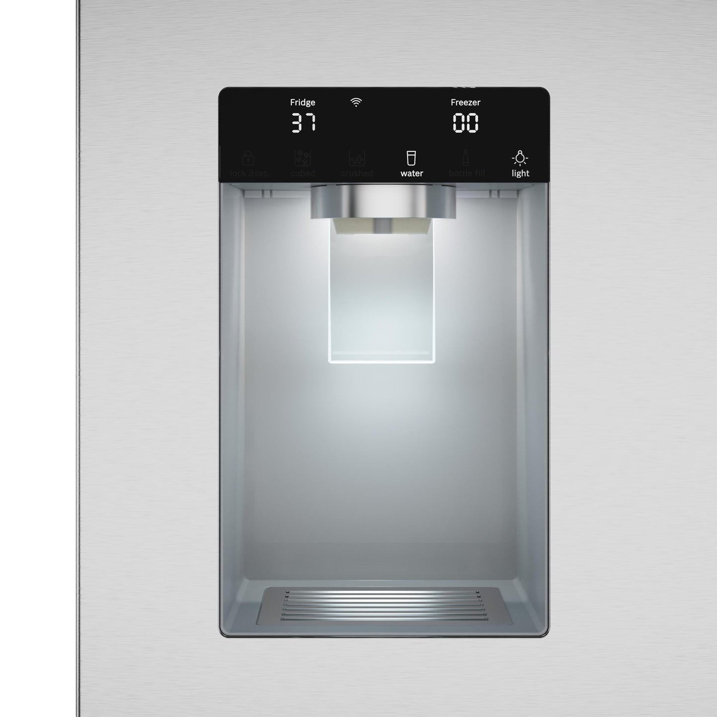 BOSCH B36FD10ENS 100 Series, French Door Bottom freezer, multi door, 36'', Brushed steel (with anti-fingerprint), Total No Frost in Stainless Steel - B36FD10ENS